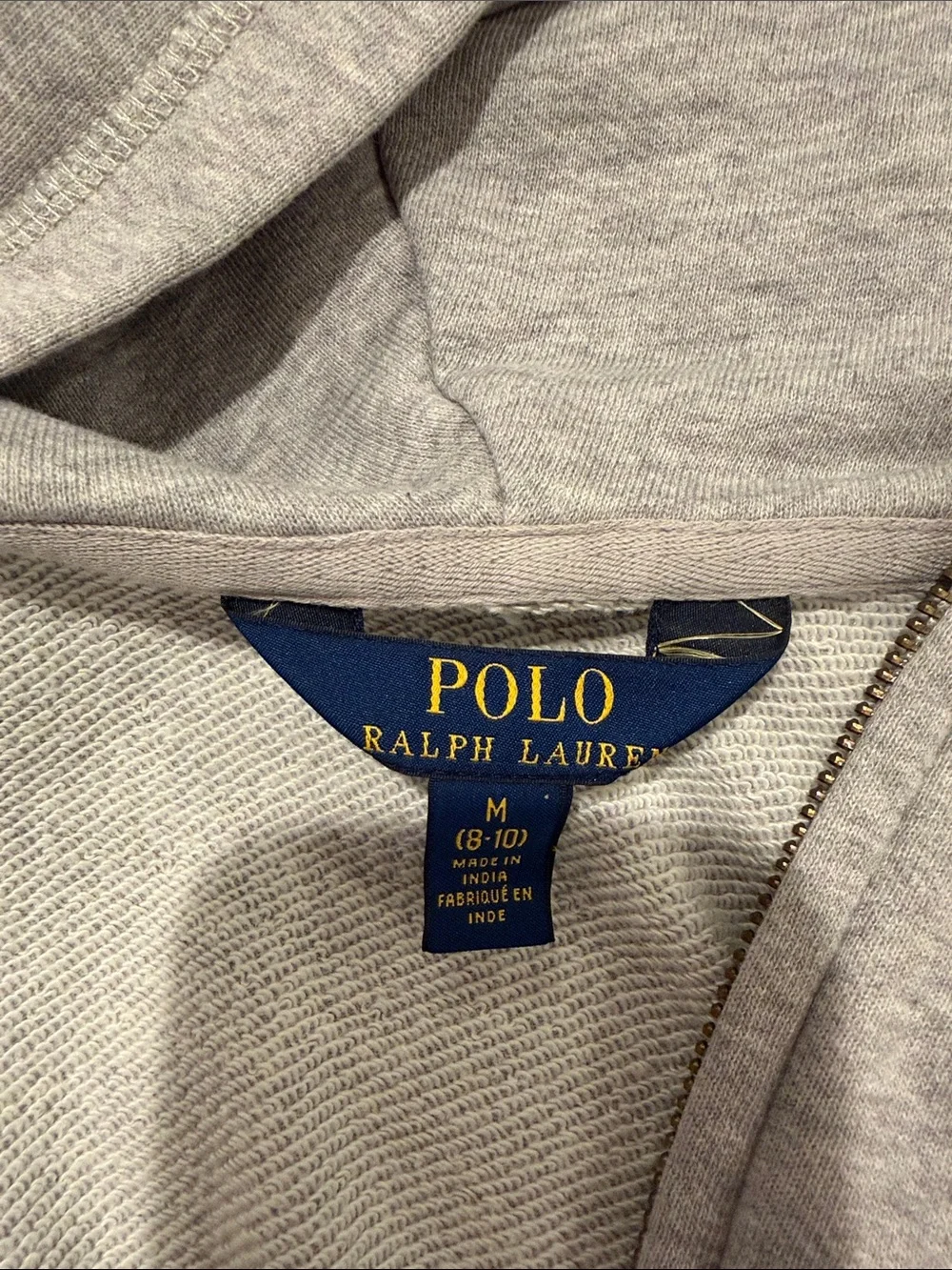Ralph Lauren Kids Heather Gray Zip Hooded Sweatshirt